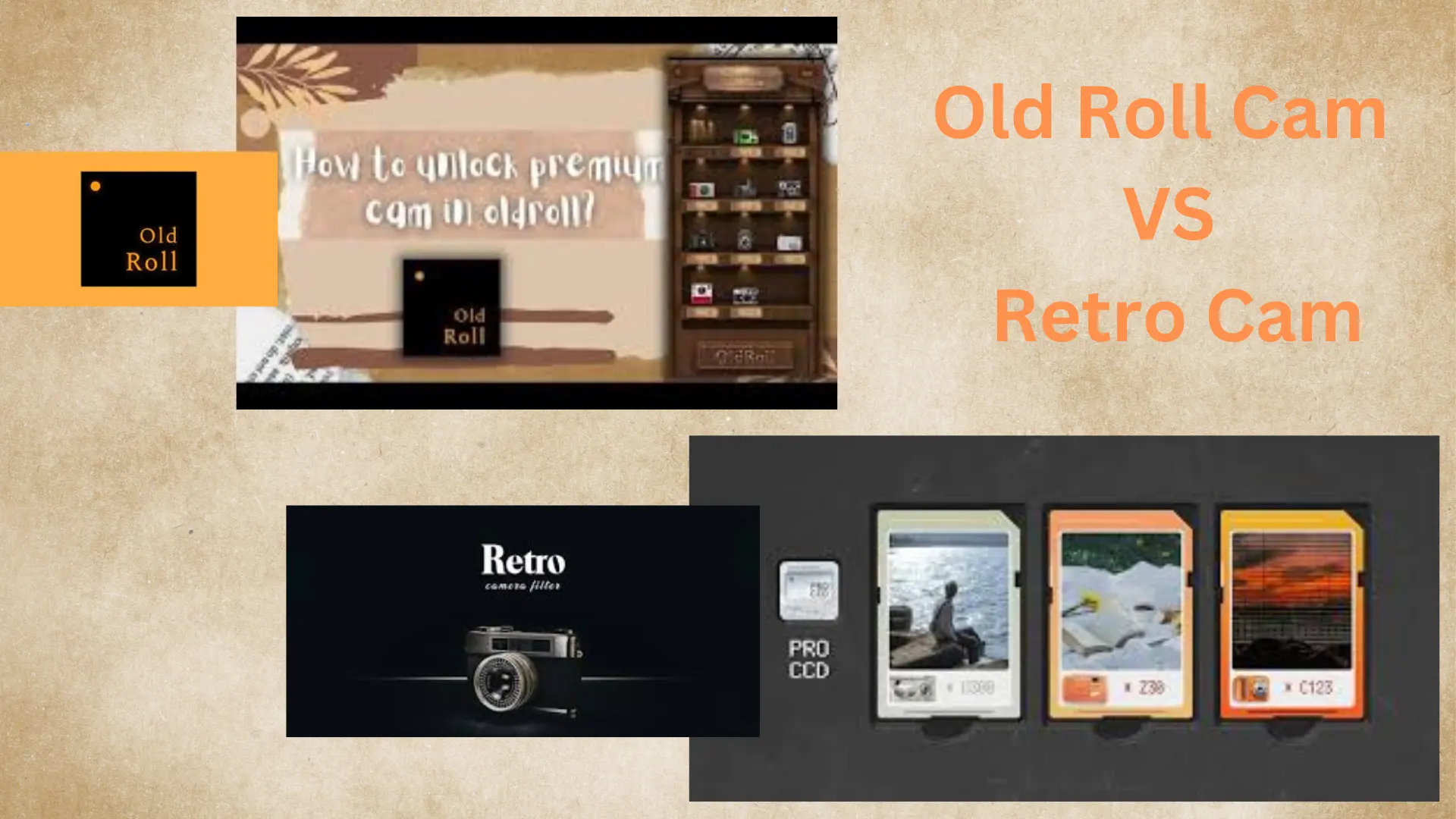 comparison between old roll mod apk vs retro cam mod apk